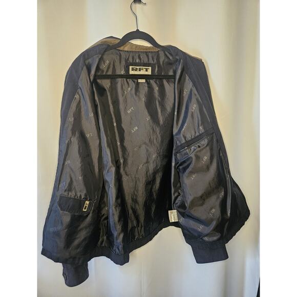 Vintage RFT Rainforest Black Micro Suede Jacket XL Inside Zipper Phone Pocket - Picture 3 of 10